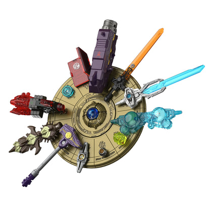 Sentinel Prime Age of the Primes Conduit Artifact Holder — Top View with Full Color Artifacts of the Thirteen Displayed