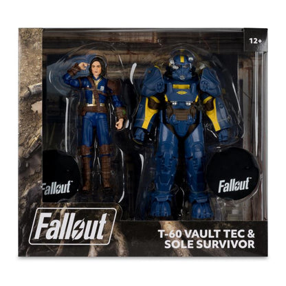 T-60 Vault Tec & Sole Survivor Fallout 7-Inch Two-Pack — Package Front View