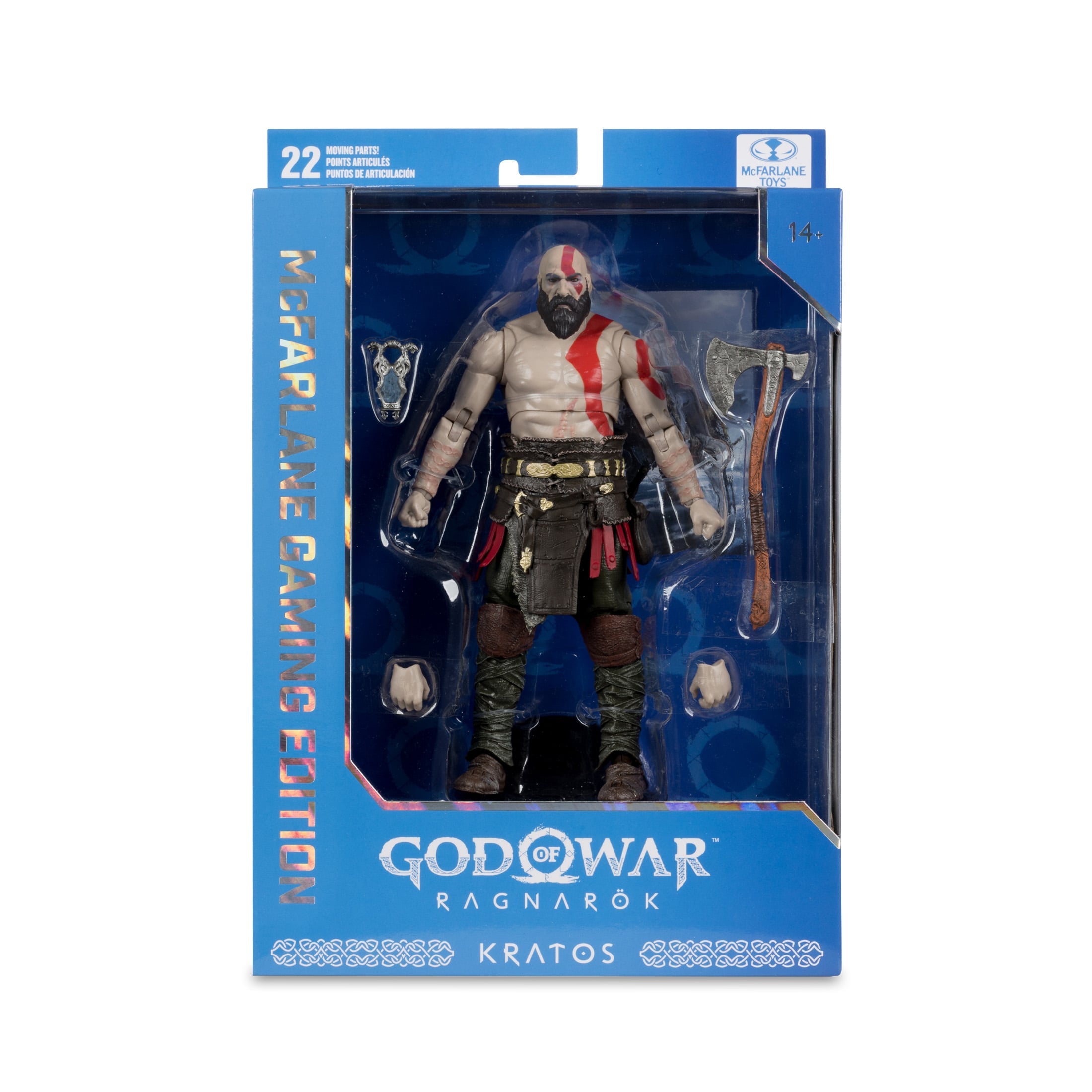 Kratos God of War Ragnarok McFarlane Gaming Edition 7-Inch Figure — Box Art Close-Up Front View