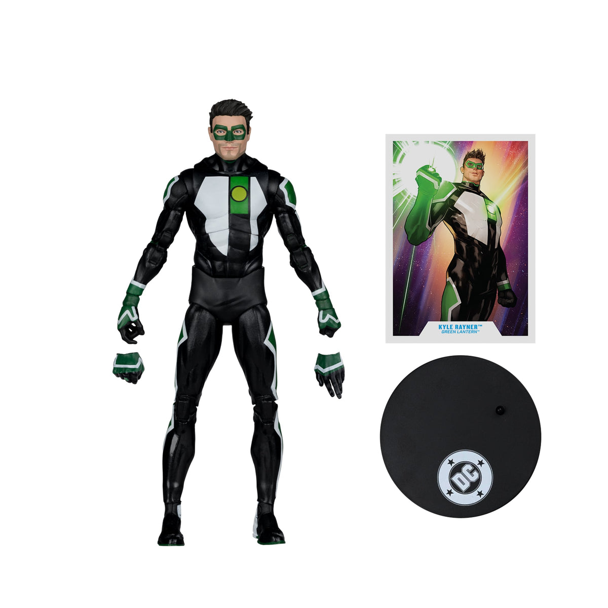 Kyle Rayner Green Lantern DC Multiverse 7-Inch Figure — Accessories Included with Art Card and Base