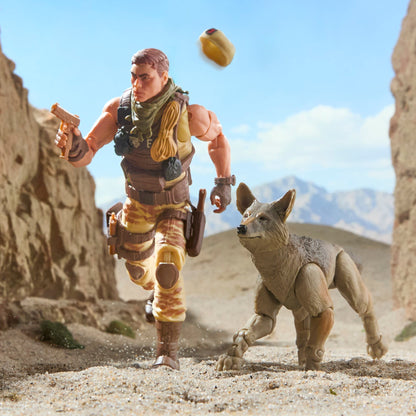 Dusty & Coyote Sandstorm G.I. Joe Classified Series 6-Inch Figure Set — Dynamic Running Pose with Beret Tossed in Air