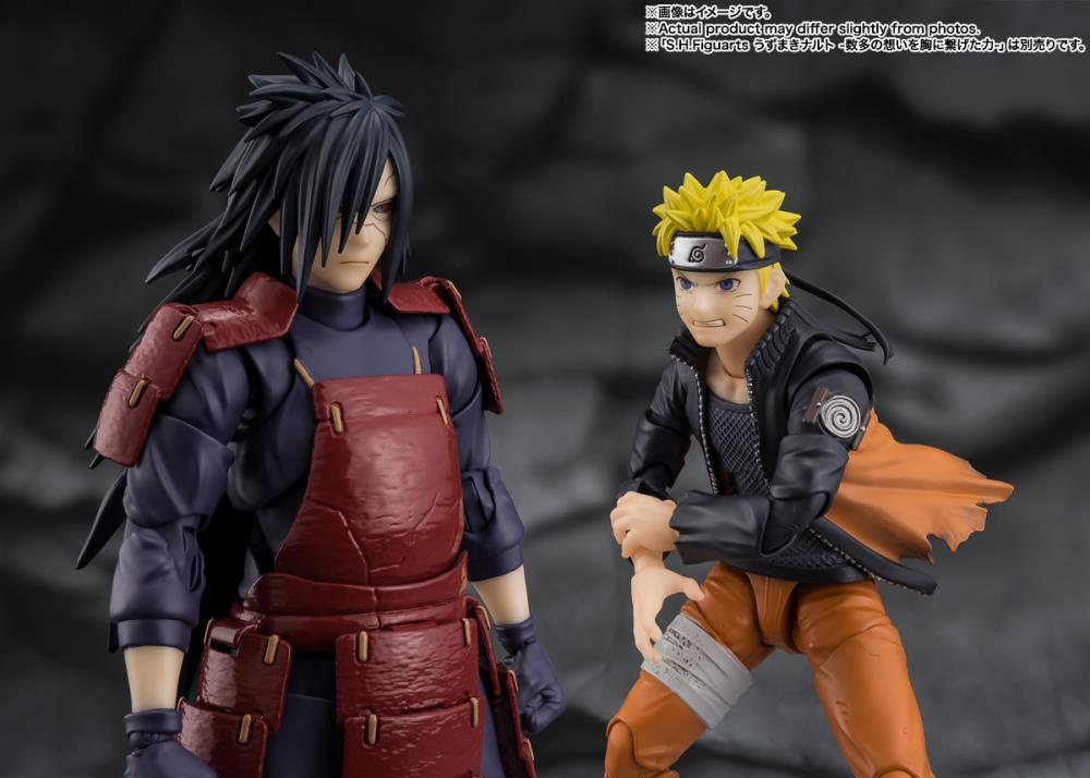 Madara Uchiha Legend of Darkness S.H.Figuarts — Figure Detail Close-Up with Naruto Uzumaki