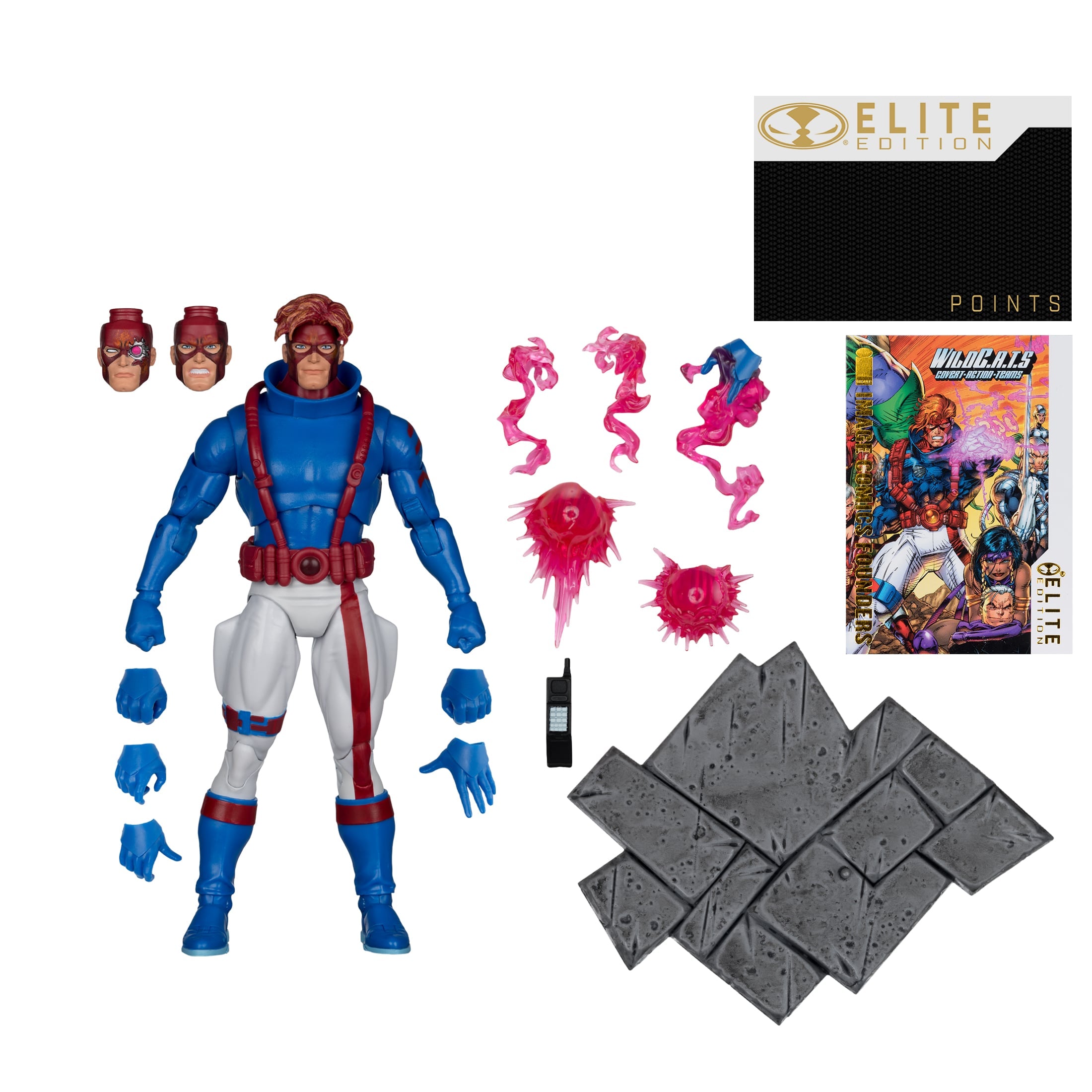 Spartan WildC.A.T.s McFarlane Elite Edition 7-Inch Figure — Full Contents Display with All Accessories