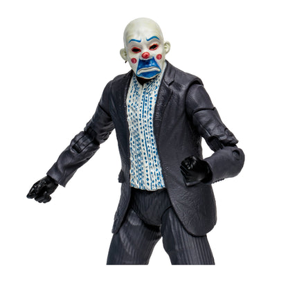 Joker Dark Knight DC Multiverse 7-Inch Figure — Clown Mask Head Articulation Pose White Background