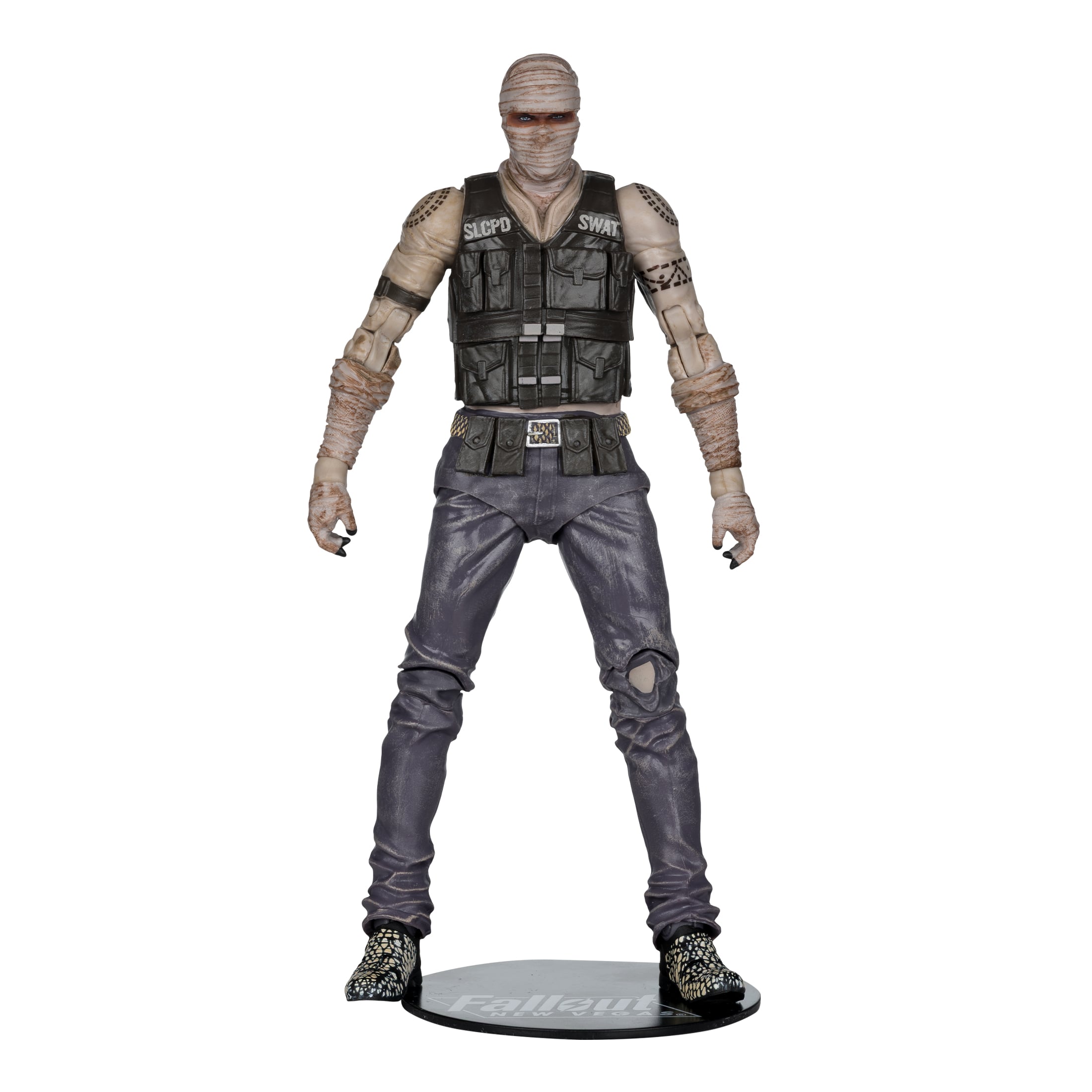Joshua Graham Fallout New Vegas McFarlane Gaming Edition 7-Inch Figure — Front View on Fallout Branded Figure Base