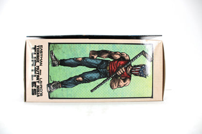 Casey Jones Ultimate Mirage Comics TMNT 7-Inch Figure — Box Art Close-Up Showing Mirage Comics Illustration on Package Bottom