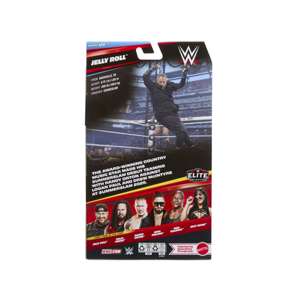 Jelly Roll WWE Elite Series 128 6-Inch Figure — Box Art Back with Series 128 Wave Details