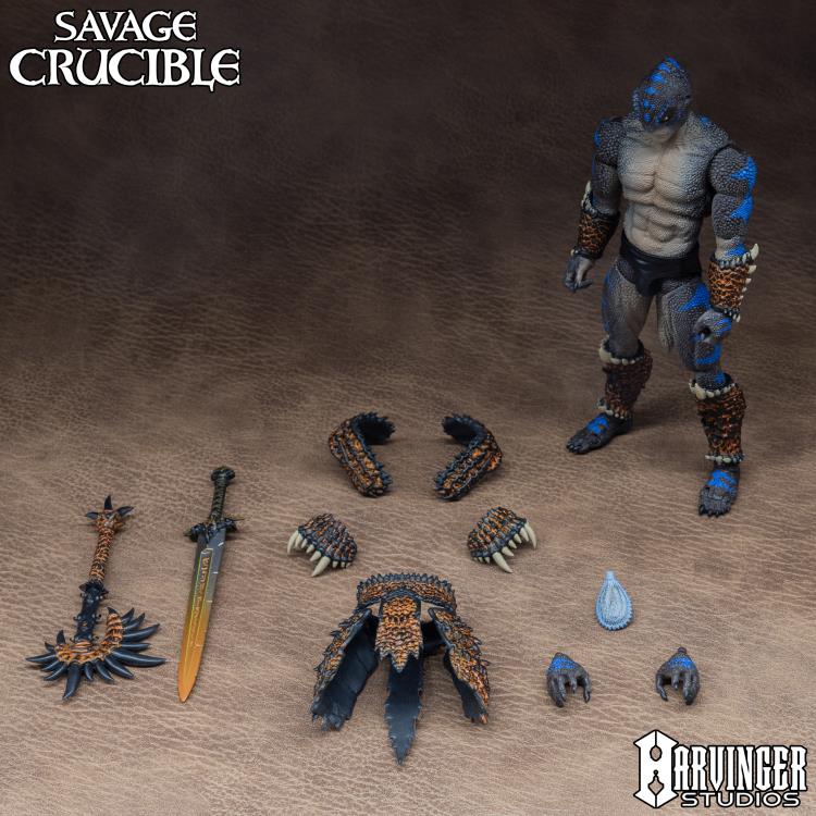 Ko'Mo of the Isles Savage Crucible 6-Inch Figure — Accessories Included Display All Contents