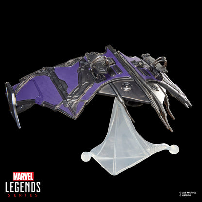 Green Goblin Marvel Legends 6-Inch Glider — Top Detail View on Clear Display Stand