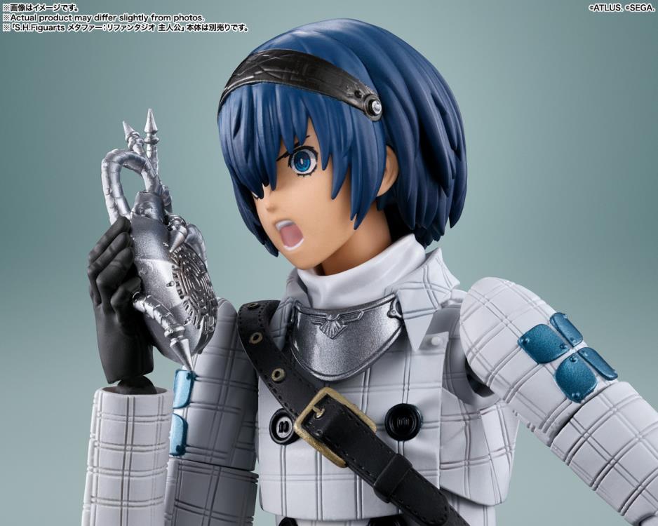 Seeker Metaphor ReFantazio S.H.Figuarts Figure — Protagonist Figure Head Detail Holding Sensei Handle Accessory