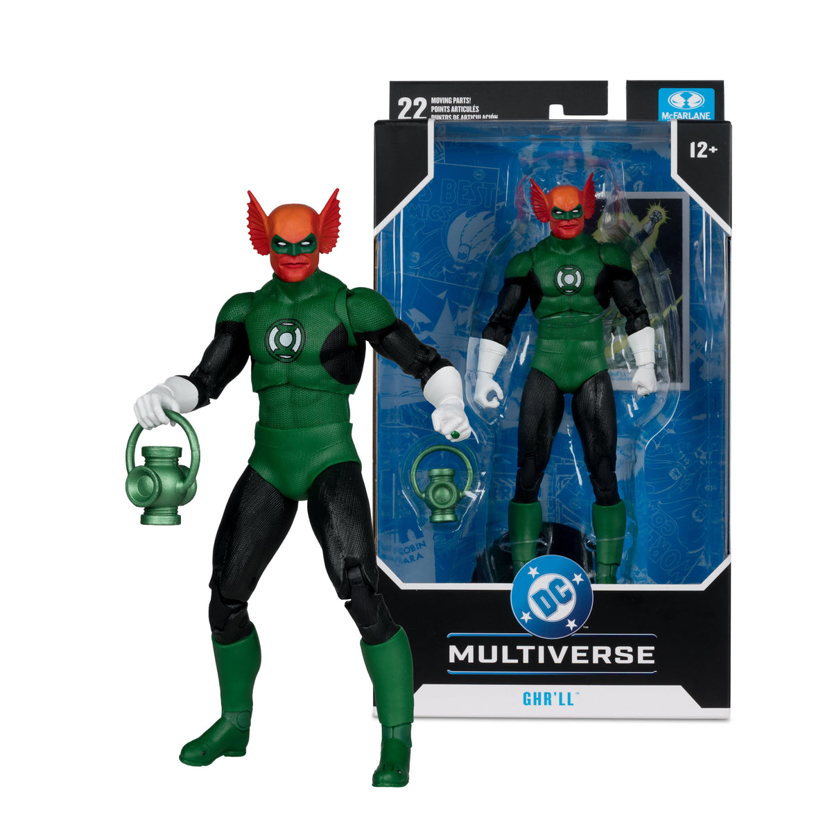 Ghr'll DC Multiverse 7-Inch Figure — Figure Beside Retail Package Front
