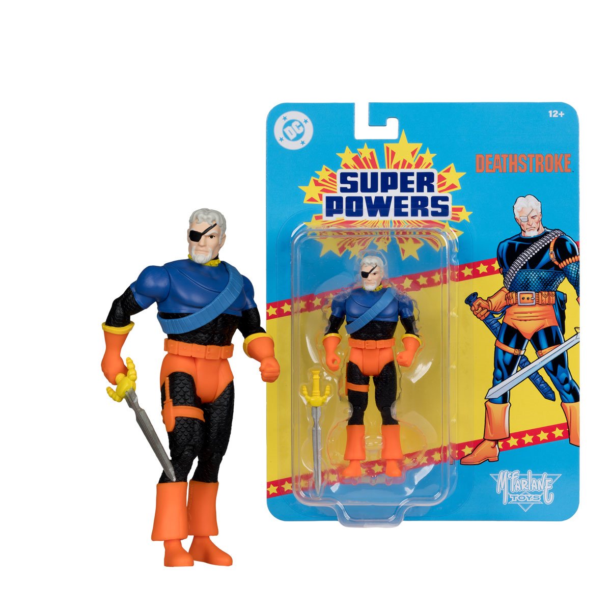Deathstroke DC Super Powers 4.5-Inch Figure — Figure and Blister Card Package Detail