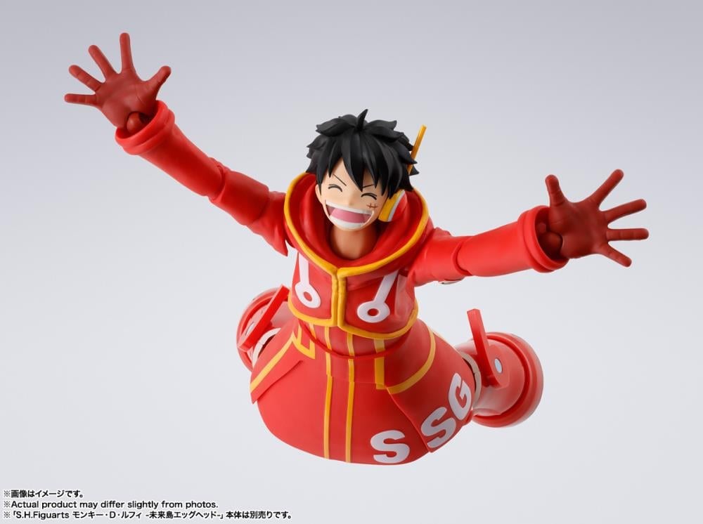 S.H.Figuarts Monkey D. Luffy Egghead Figure — Alternate Face Part Compatibility Display