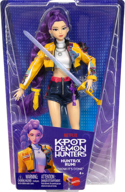 Rumi HUNTR/X KPop Demon Hunters 12-Inch Doll — Box Front Package Display
