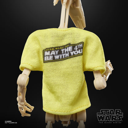 B1 Battle Droid Black Series 6-Inch Figure — May the 4th Be With You T-Shirt Back Detail