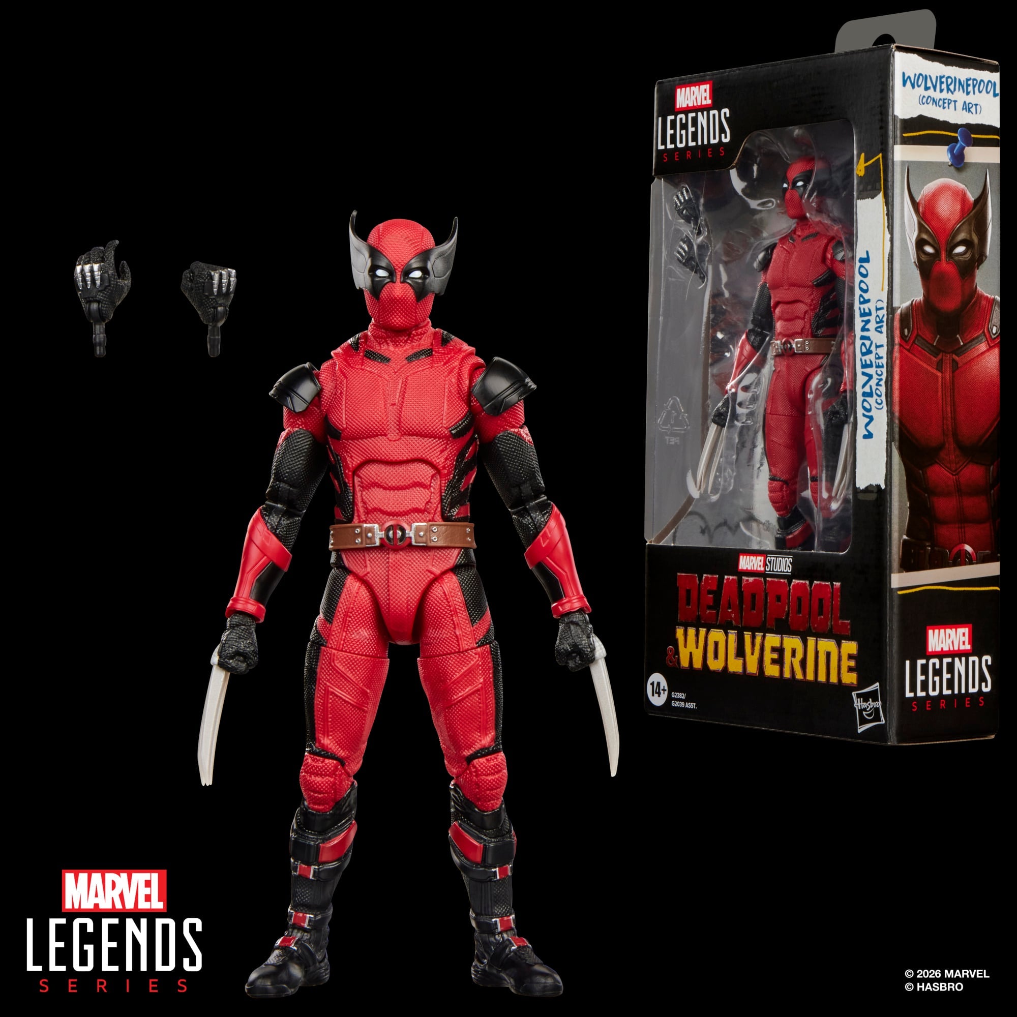 Wolverinepool Marvel Legends 6-Inch Figure — Out of Box with Packaging and Alternate Hands