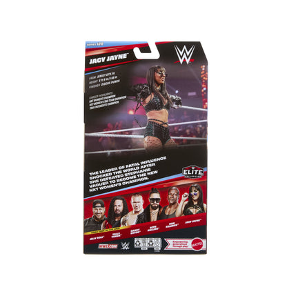 Jacy Jayne WWE Elite Series 128 6-Inch Figure — Box Back with Career Highlights and Wave Lineup