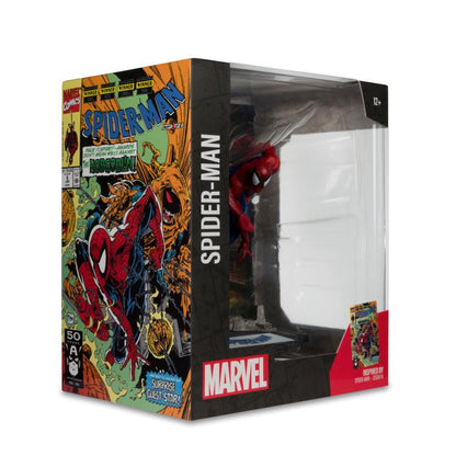 Spider-Man Marvel Comics 1/10 Scale Figure — Package Detail Side View with Hobgoblin Comic Art