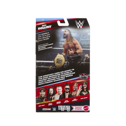 Seth Rollins WWE Elite Series 128 6-Inch Figure — Box Back with Career Highlights and Series 128 Wave