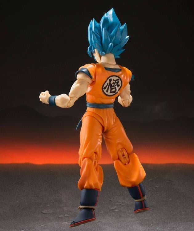 Goku S.H.Figuarts 5.5-Inch Figure — Back View Showing Goku Kanji Symbol