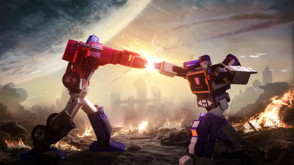 Soundwave Robosen Flagship Series — Battle Scene with Optimus Prime Rendered