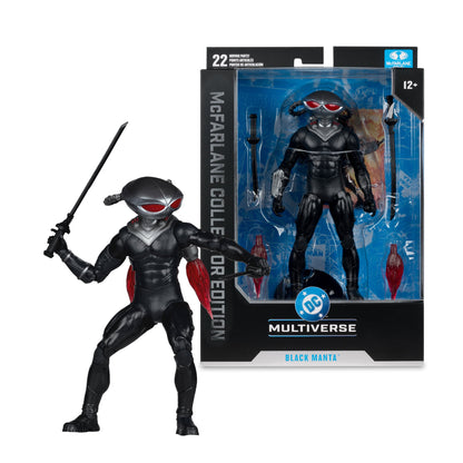 Black Manta DC Multiverse Collector Edition 7-Inch Figure — Figure and Package Front View