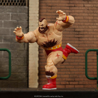 Zangief Ultra Street Fighter II 6-Inch Action Figure — Articulation Pose with Leg Raised and Arms Extended