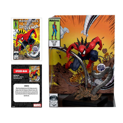Spider-Man Marvel Tales #223 McFarlane 1/6 Scale Figure — Contents Display with Comic Book and Art Card