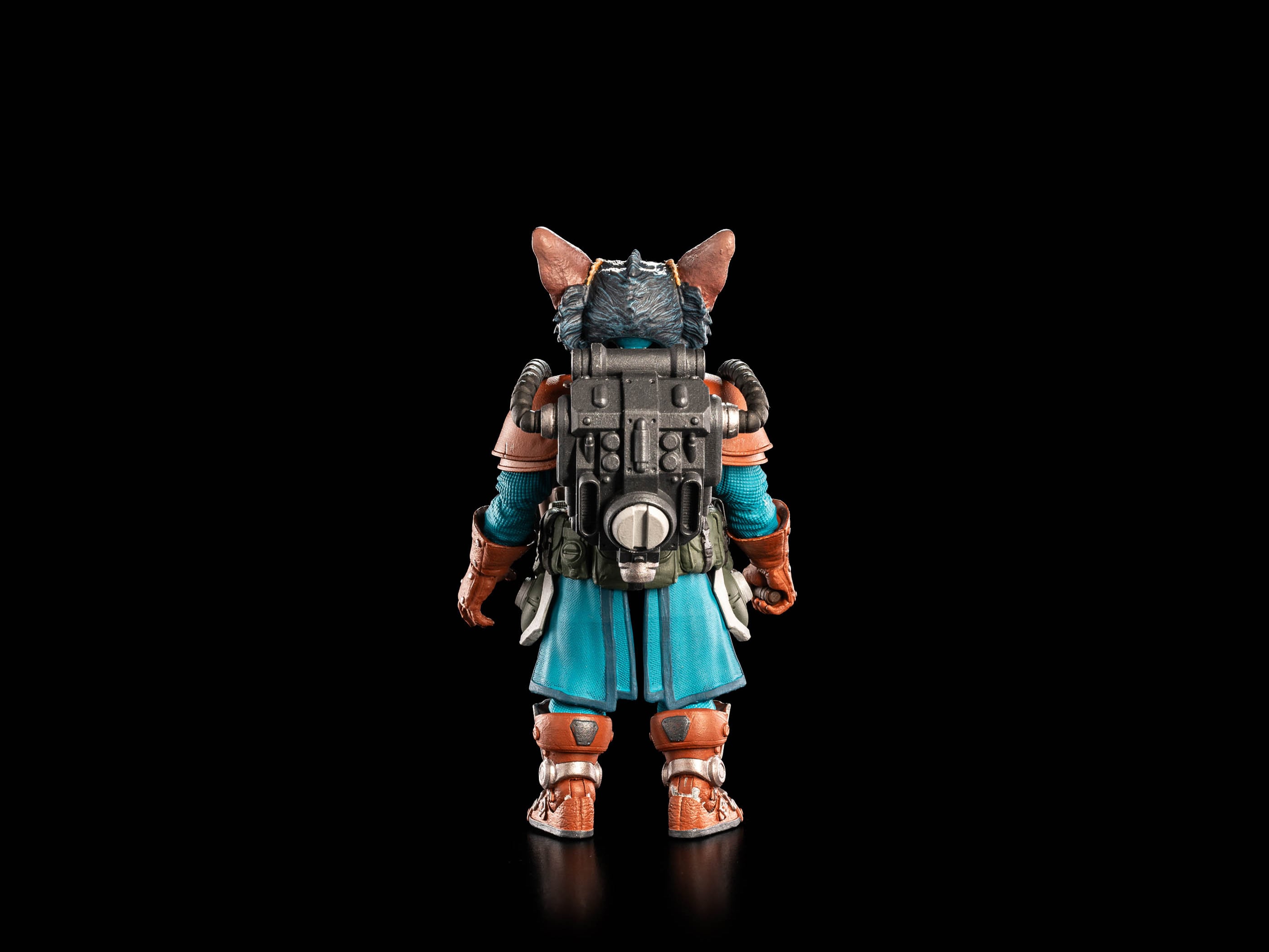 Dr. Zajjarii Cosmic Legions 6-Inch Figure — Back View Showing Detailed Tech Backpack