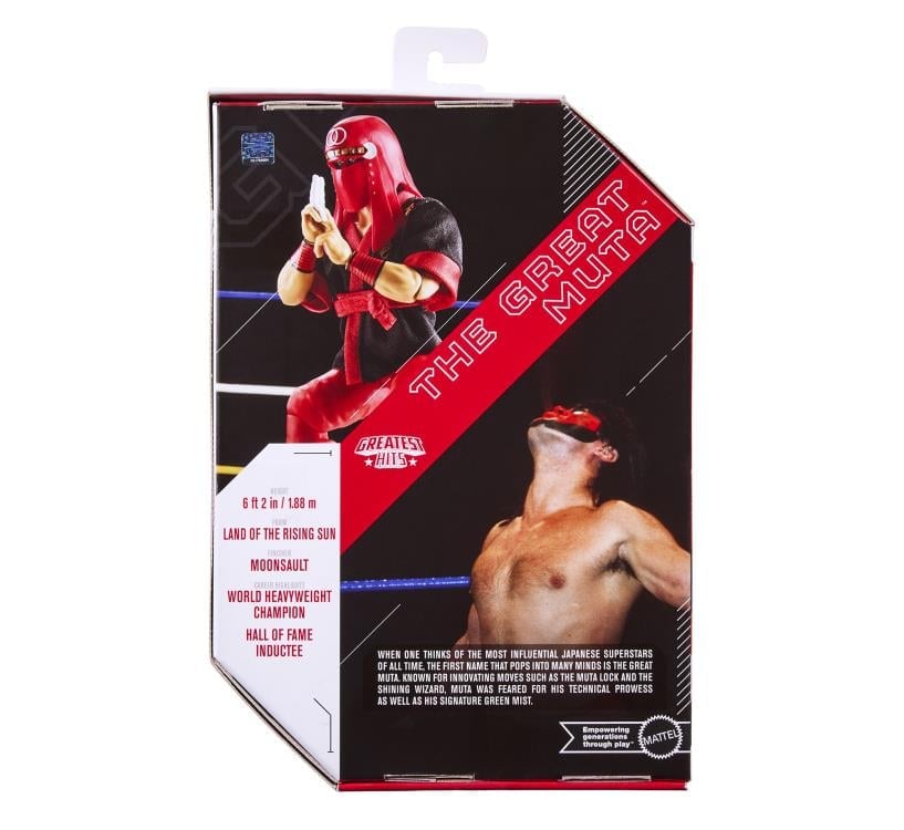 Great Muta WWE Ultimate Edition 6-Inch Figure — Package Back with Bio and Career Highlights