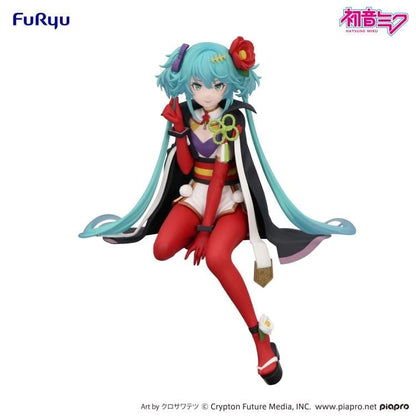Hatsune Miku Flower Fairy Camellia Noodle Stopper Figure — Front View White Background Full Figure