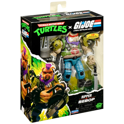 Bebop as Ripper TMNT x GI Joe 4.5-Inch Figure — Package Side View