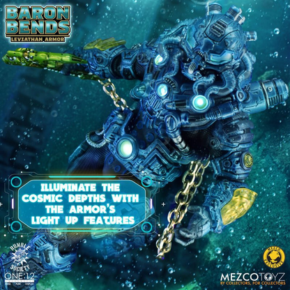 Baron Bends Leviathan Armor One:12 Collective Figure — Light-Up Armor Illuminated Chest and Forearm Gauntlets Close-Up