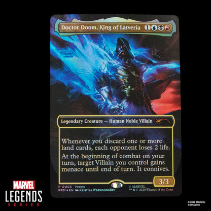 Doctor Doom King of Latveria Magic The Gathering Exclusive Foil Promo Card — Card Front Detail