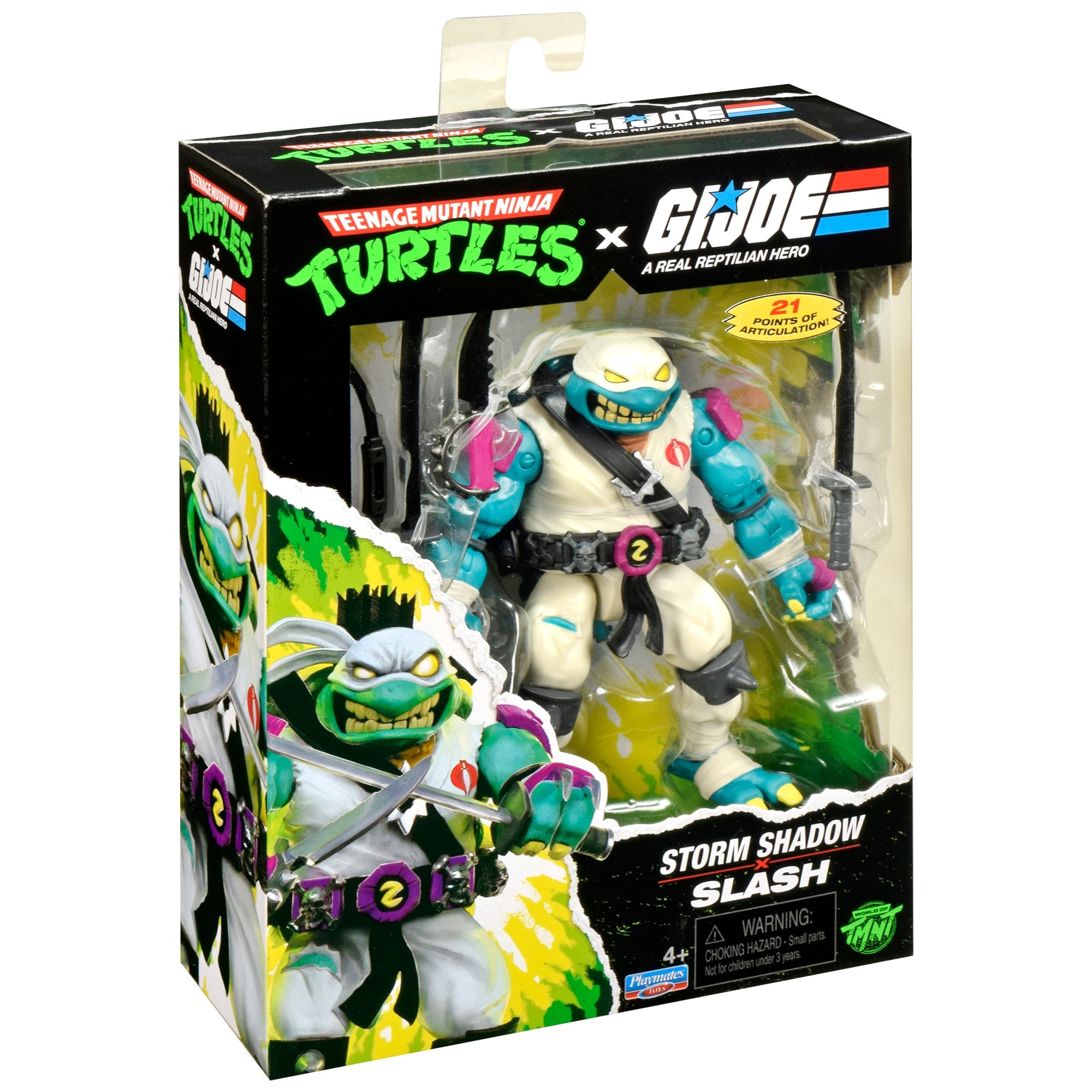 Slash Storm Shadow TMNT x GI Joe 4.5-Inch Figure — Package Detail Side View