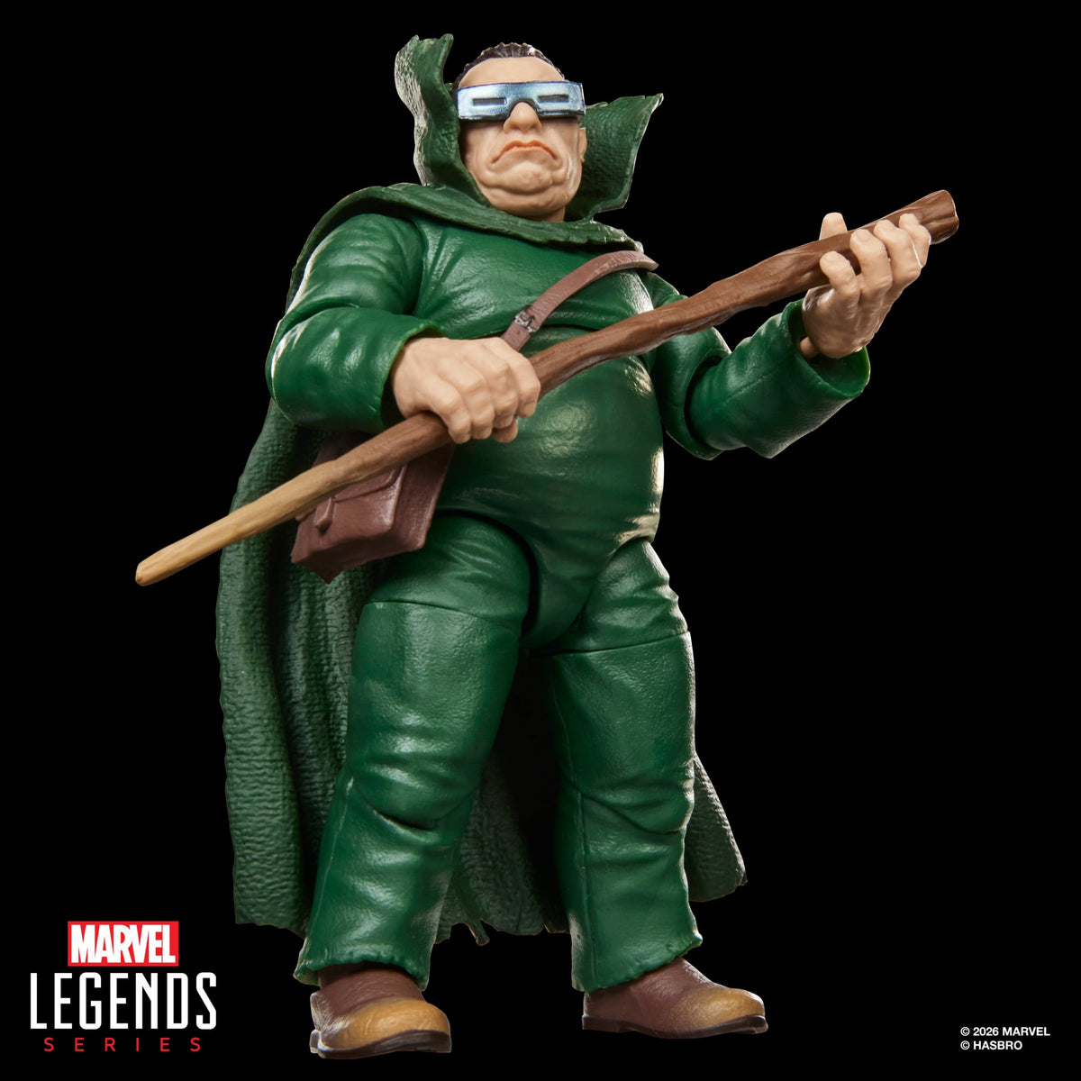 Mole Man Marvel Legends 6-Inch Figure — Side View with Staff Held Horizontally
