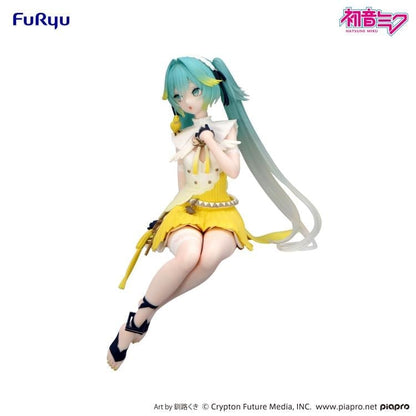Hatsune Miku Canary Bird Noodle Stopper Figure — Angled Front View on White Background