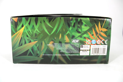 Jungle Boy & Luchasaurus Jurassic Express AEW Unrivaled Collection 2-Pack — Package Detail Showing Back Panel with Barcode and Safety Information