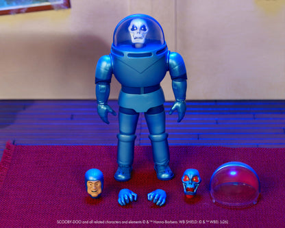 Space Kook Scooby-Doo 1/12 Scale 6-Inch — Contents Display with Swap-Out Heads and Hands Accessories Shown