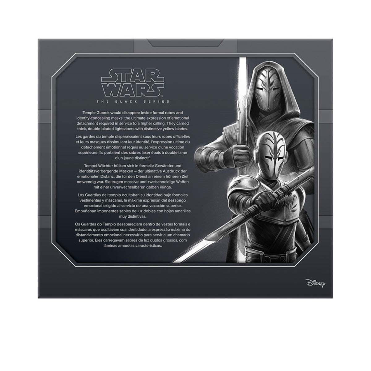 Jedi Temple Guards Black Series 2-Pack — Box Back with Character Art Detail