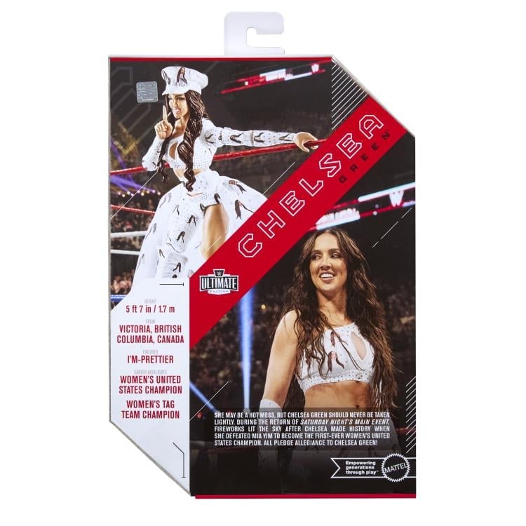 Chelsea Green WWE Ultimate Edition 6-Inch Figure — Package Back with Career Highlights