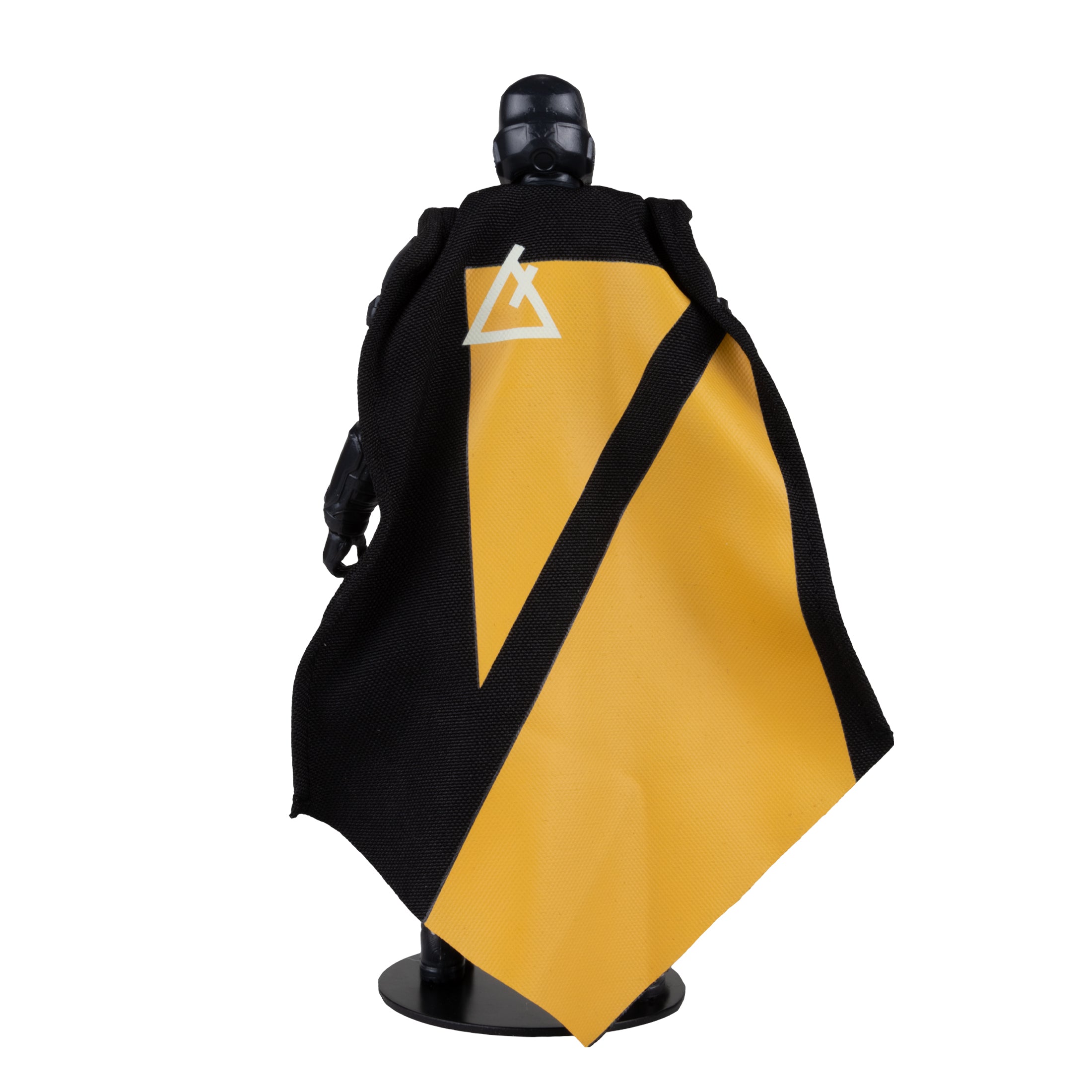 SA-04 Combat Technician Helldivers 2 Elite Edition 7-Inch Figure — Back View on Stand Showing Cape Detail and Insignia