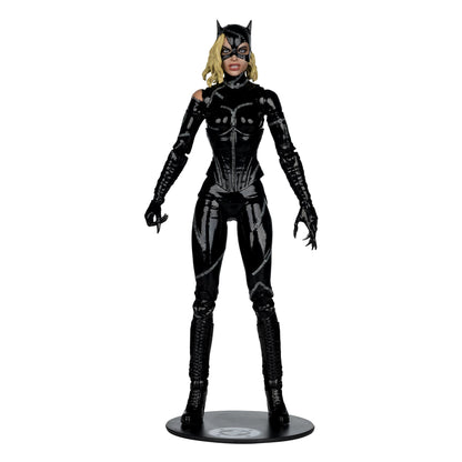 Catwoman Battle Damage DC Multiverse 7-Inch Deluxe Figure — Neutral Standing Pose on Base, Front View