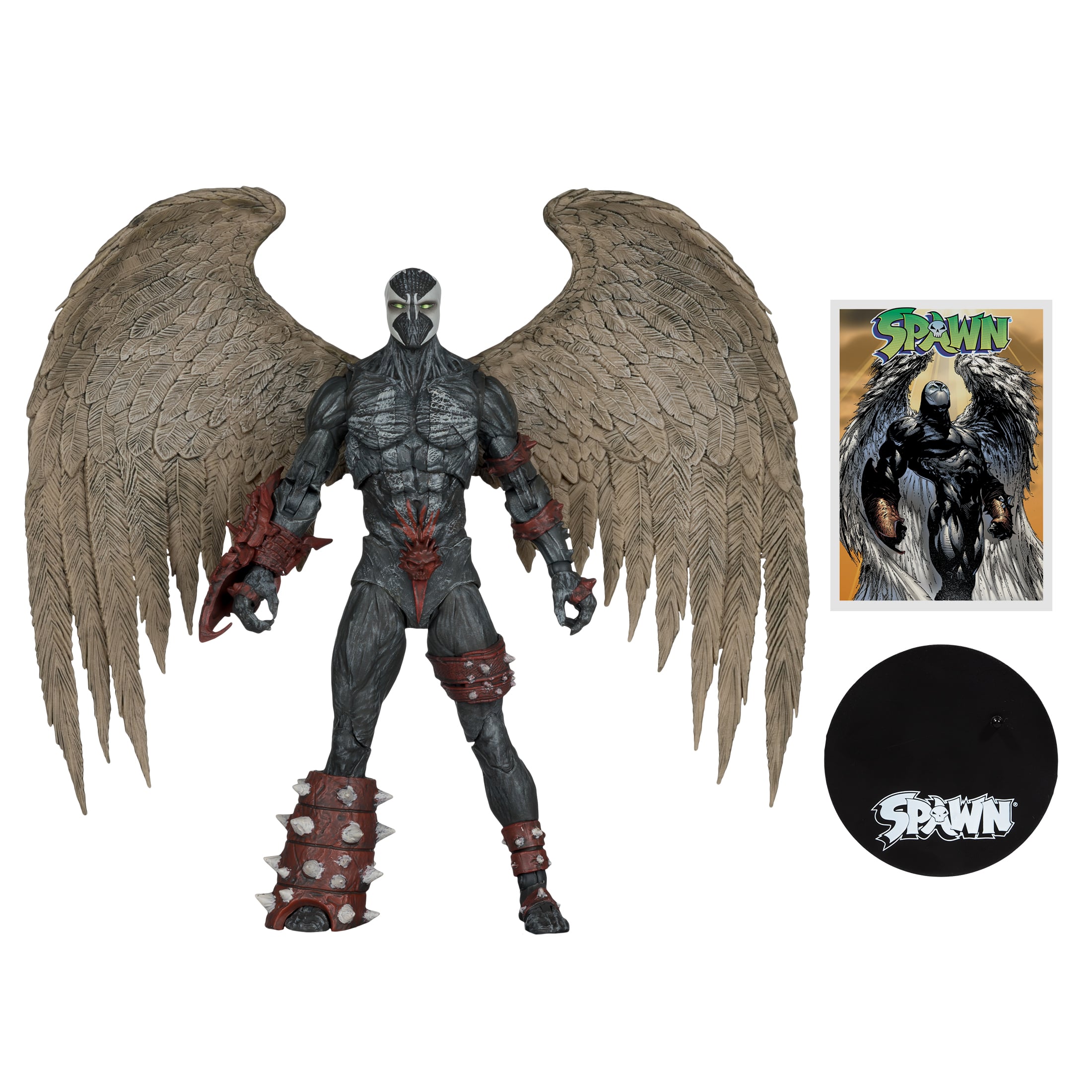 Spawn Wings of Redemption Spawn 7-Inch Action Figure — Contents Display with Comic Card and Base