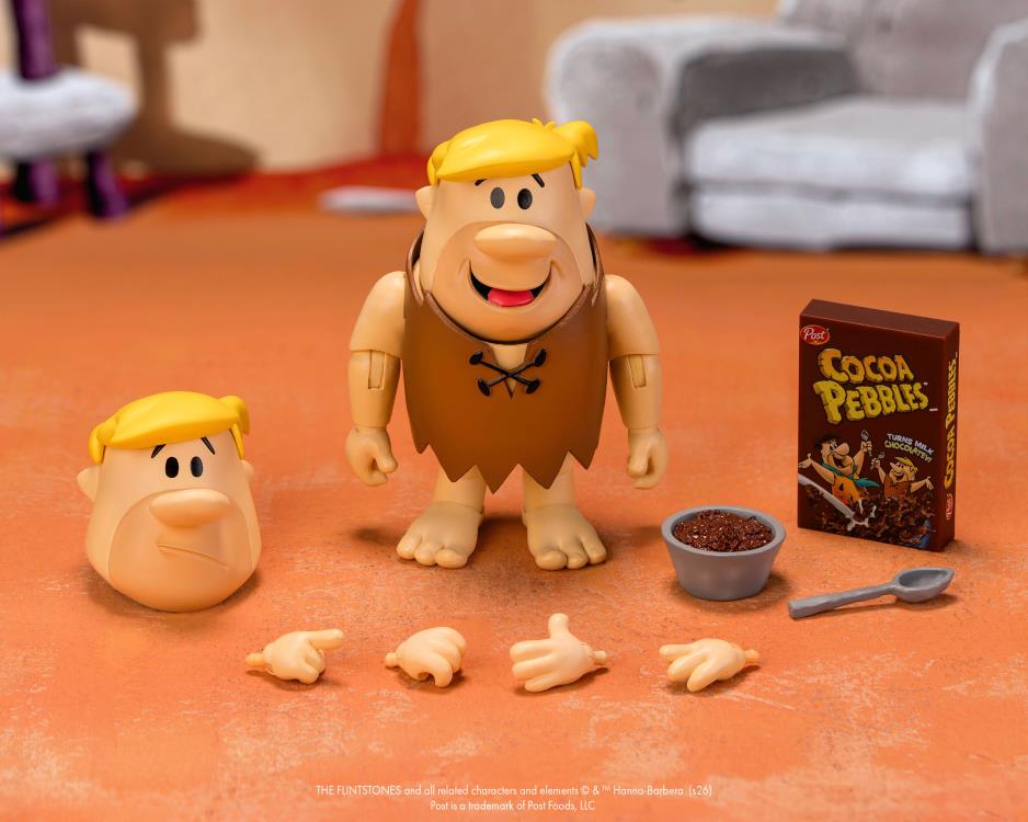 Barney Rubble Cocoa Pebbles 1:12 Scale Figure — Contents Display with All Accessories Laid Out