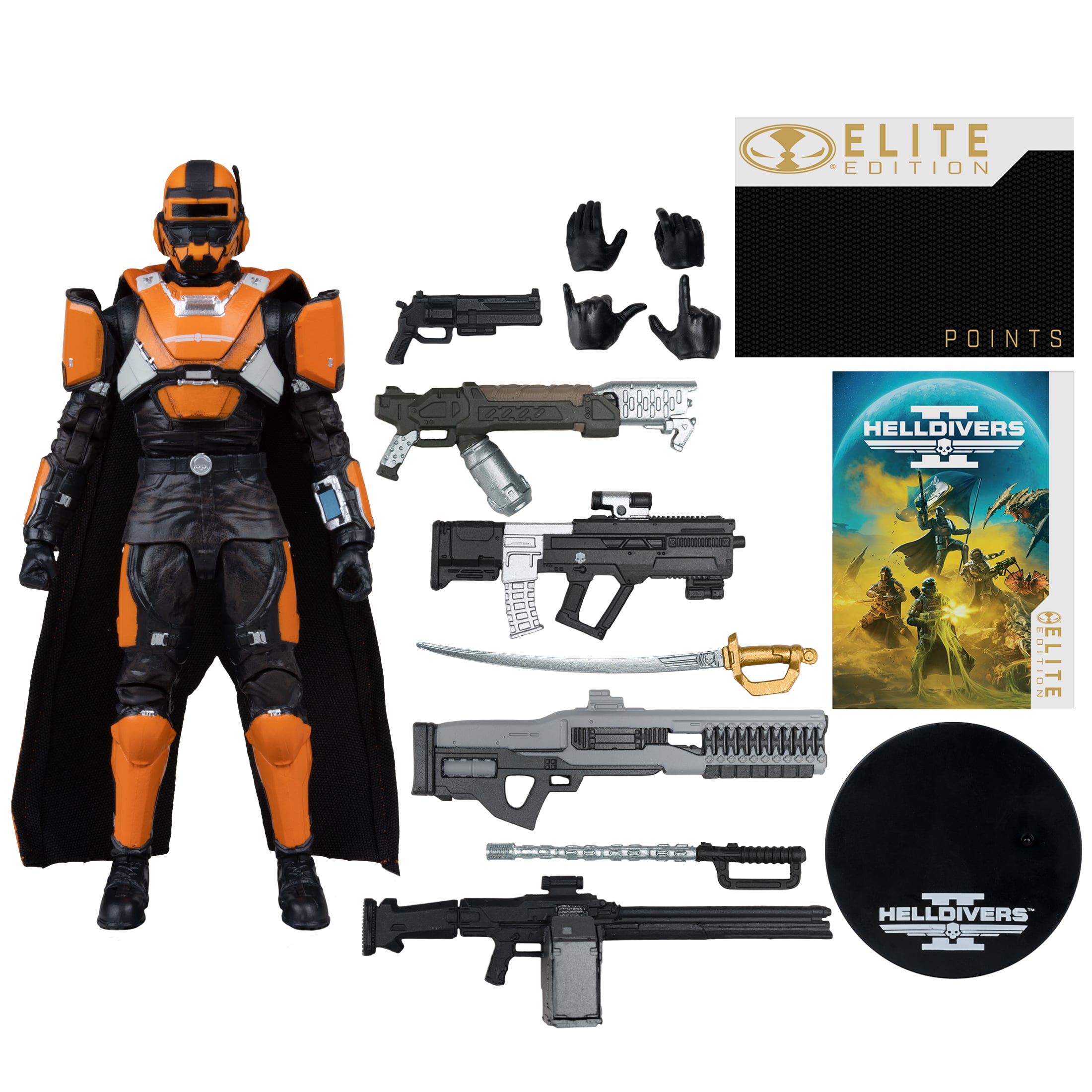CE-35 Trench Engineer McFarlane Elite Edition 7-Inch Figure — Accessories Included Spread with All Seven Weapons