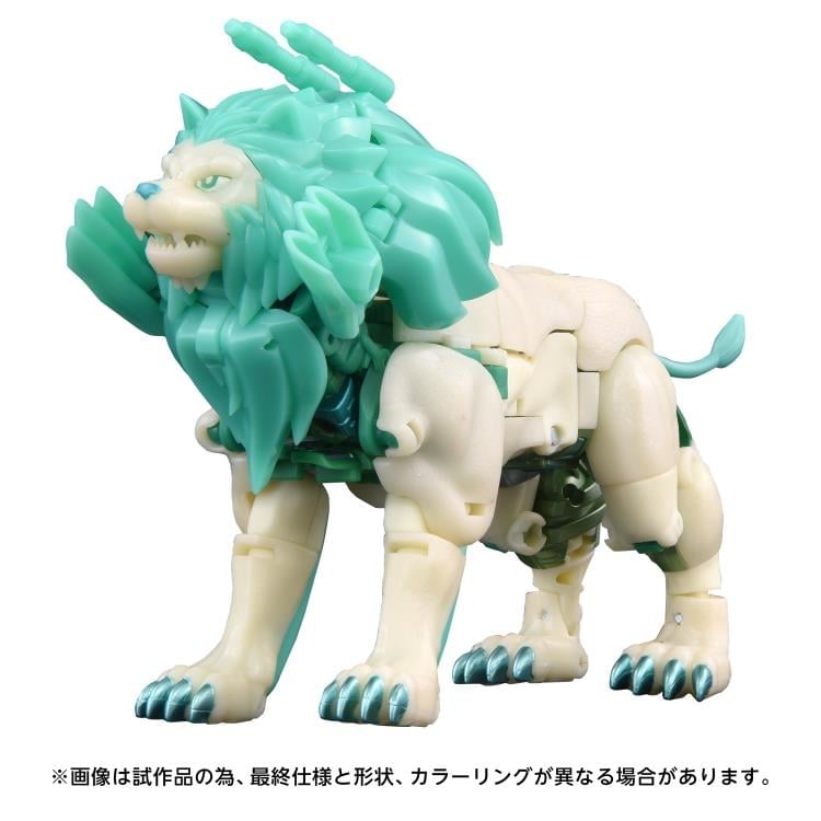 Green Lio Convoy New Legends NL-01 Figure — Lion Alt Mode Side View Full Body