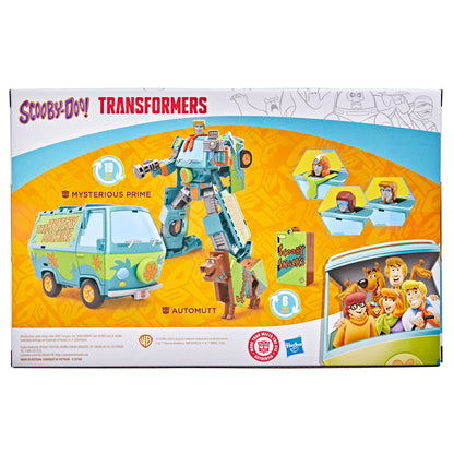 Mysterious Prime & Automutt Transformers Collaborative Set — Box Back Showing 19-Step and 6-Step Transformation Diagrams