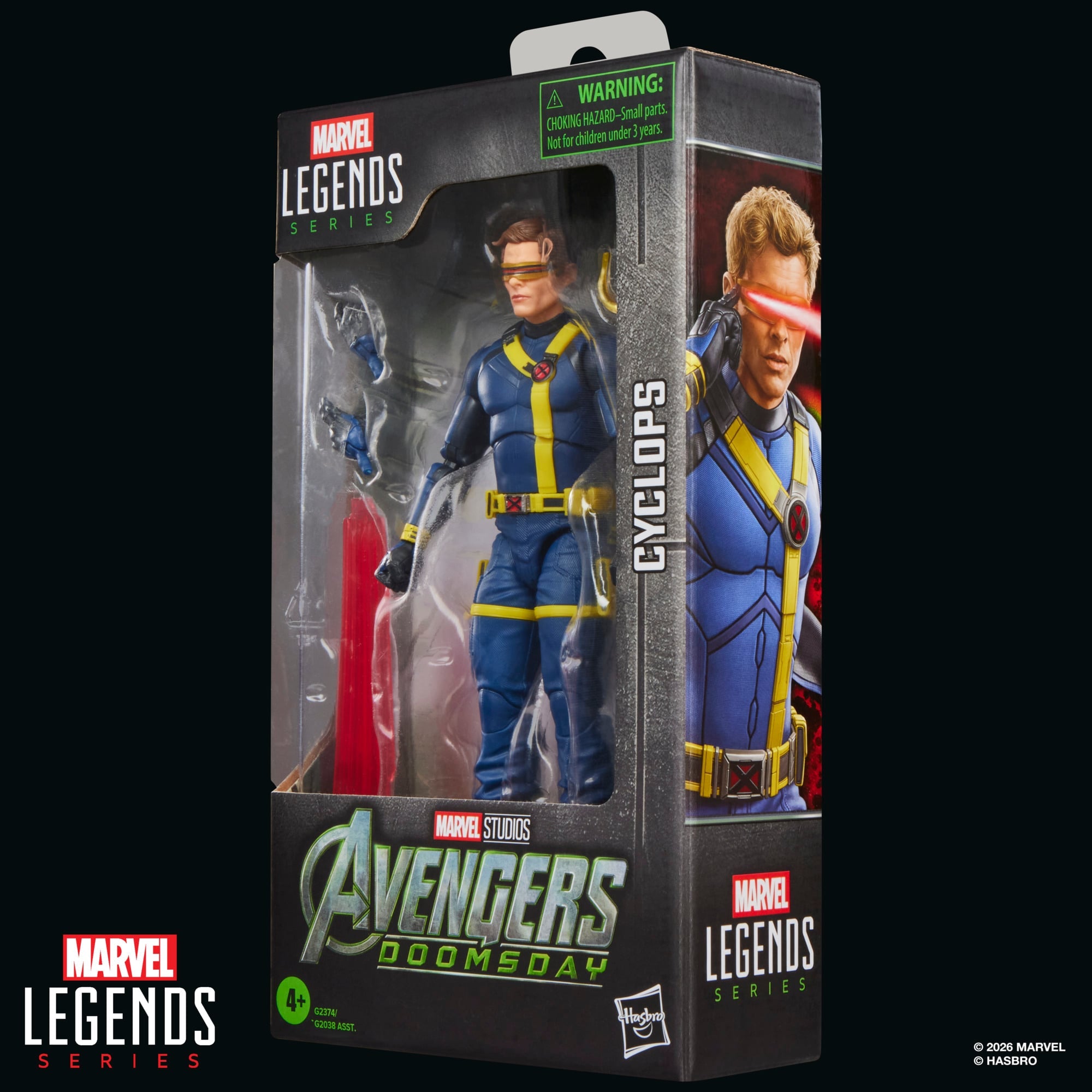 Cyclops Marvel Legends 6-Inch Figure — Package Detail Side View with Film Art