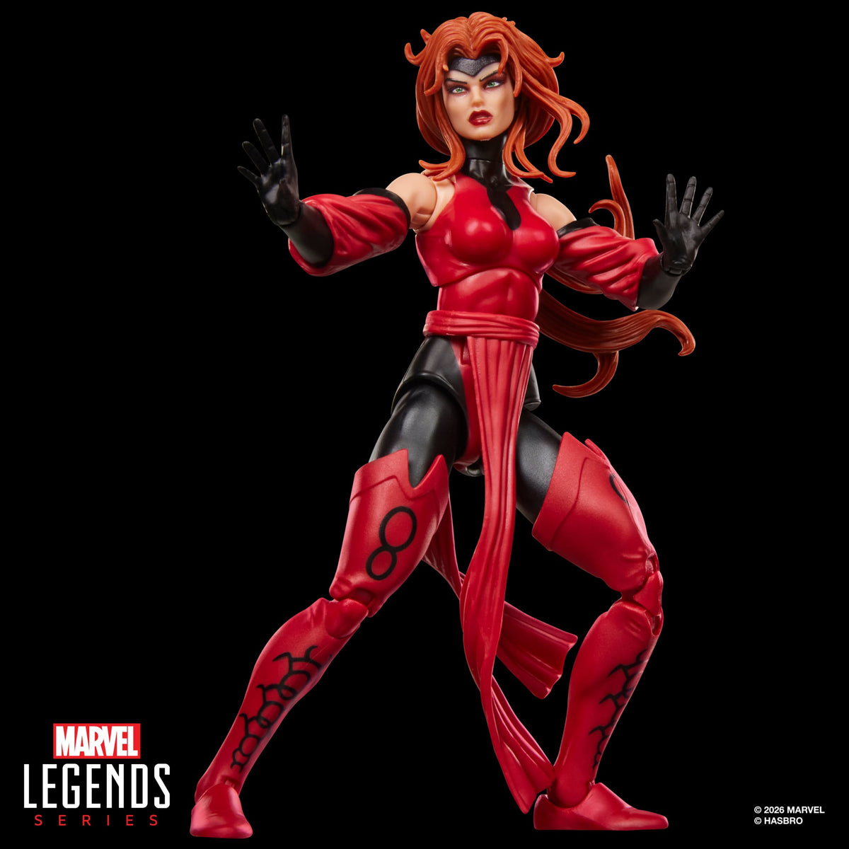 Scarlet Witch Marvel Legends 6-Inch Figure — Alternate Hands Pose Front View